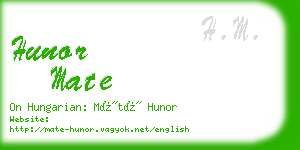 hunor mate business card